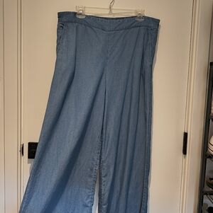 LOFT Outlet Blue Wide Leg Pants